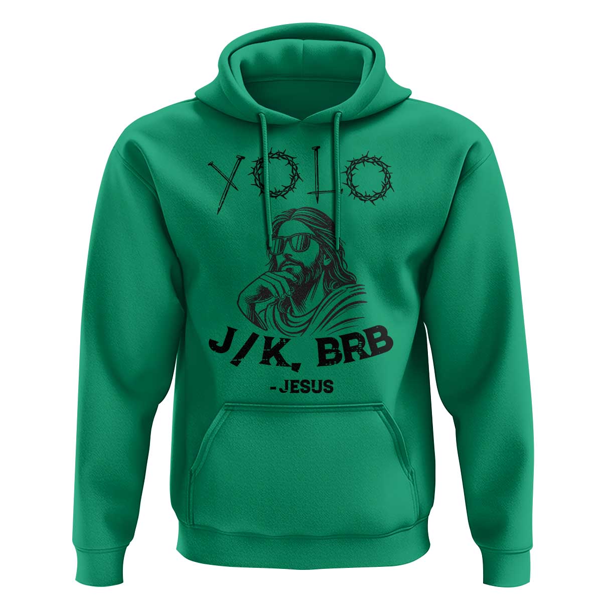 Yolo Jk BRB Jesus Hoodie Funny Easter Day Ressurection Christians - Wonder Print Shop