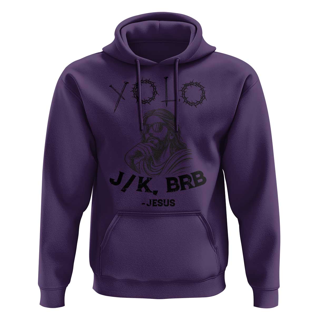 Yolo Jk BRB Jesus Hoodie Funny Easter Day Ressurection Christians - Wonder Print Shop