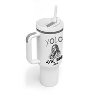 Yolo Jk BRB Jesus Tumbler With Handle Funny Easter Day Ressurection Christians - Wonder Print Shop