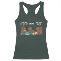 Funny Easter Bunny Racerback Tank Top Chocolate Rabbit Where Did You Guys Go