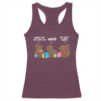 Funny Easter Bunny Racerback Tank Top Chocolate Rabbit Where Did You Guys Go