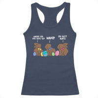 Funny Easter Bunny Racerback Tank Top Chocolate Rabbit Where Did You Guys Go