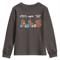 Funny Easter Bunny Youth Sweatshirt Chocolate Rabbit Where Did You Guys Go