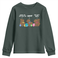 Funny Easter Bunny Youth Sweatshirt Chocolate Rabbit Where Did You Guys Go