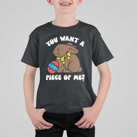Funny Easter Bunny T Shirt For Kid Chocolate Rabbit You Want Piece Of Me