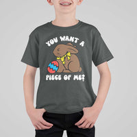 Funny Easter Bunny T Shirt For Kid Chocolate Rabbit You Want Piece Of Me