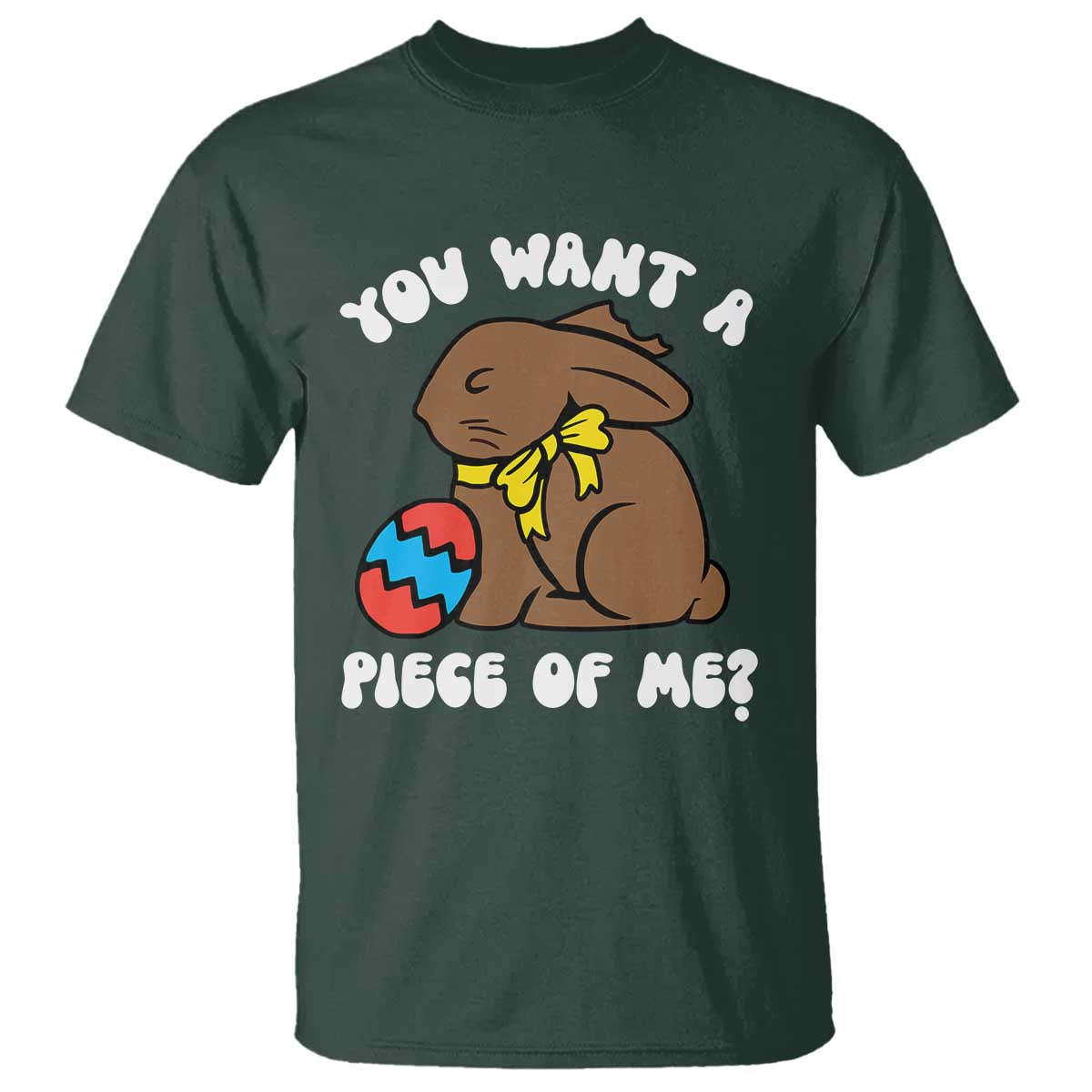 Funny Easter Bunny T Shirt Chocolate Rabbit You Want Piece Of Me