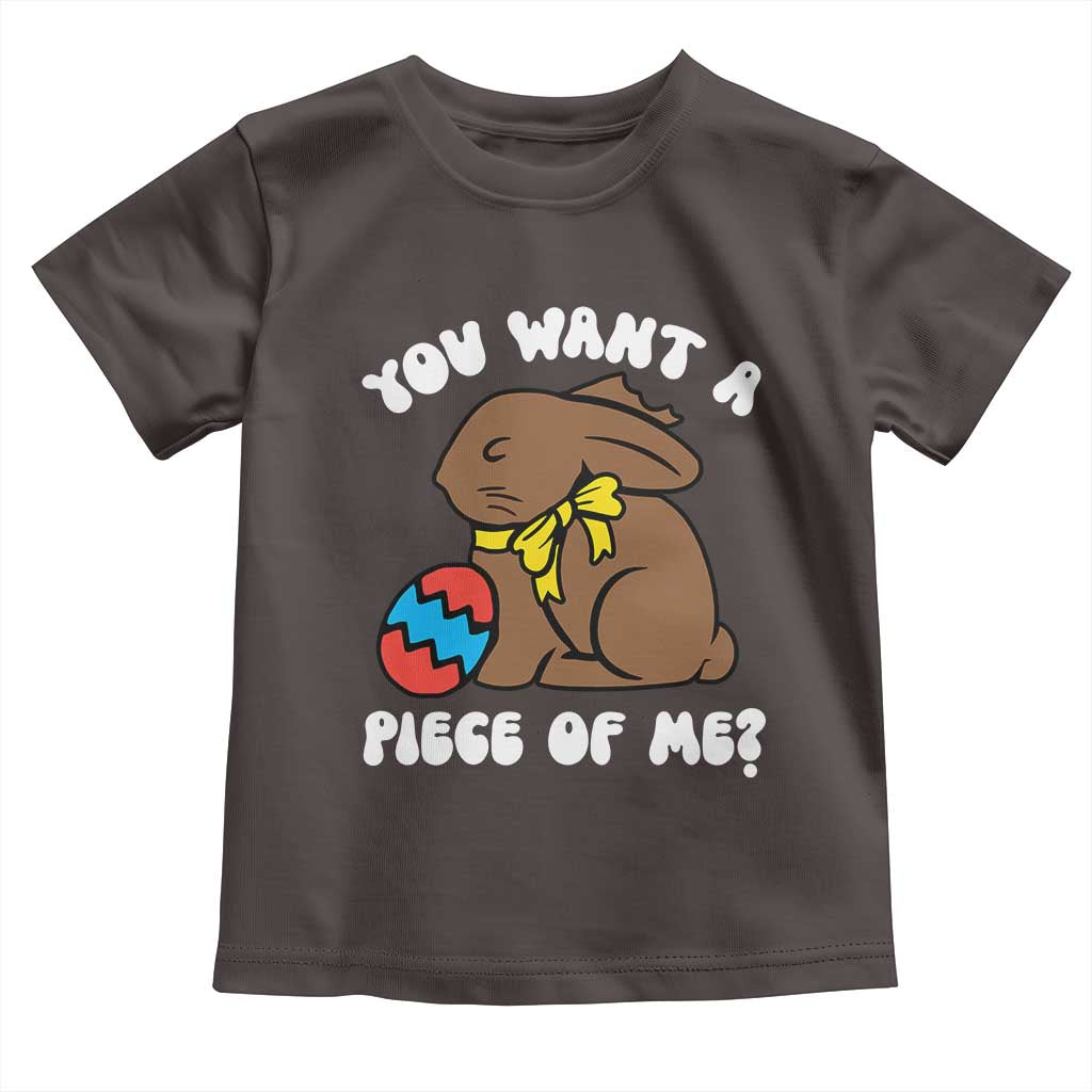 Funny Easter Bunny Toddler T Shirt Chocolate Rabbit You Want Piece Of Me