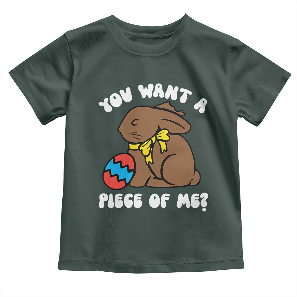 Funny Easter Bunny Toddler T Shirt Chocolate Rabbit You Want Piece Of Me