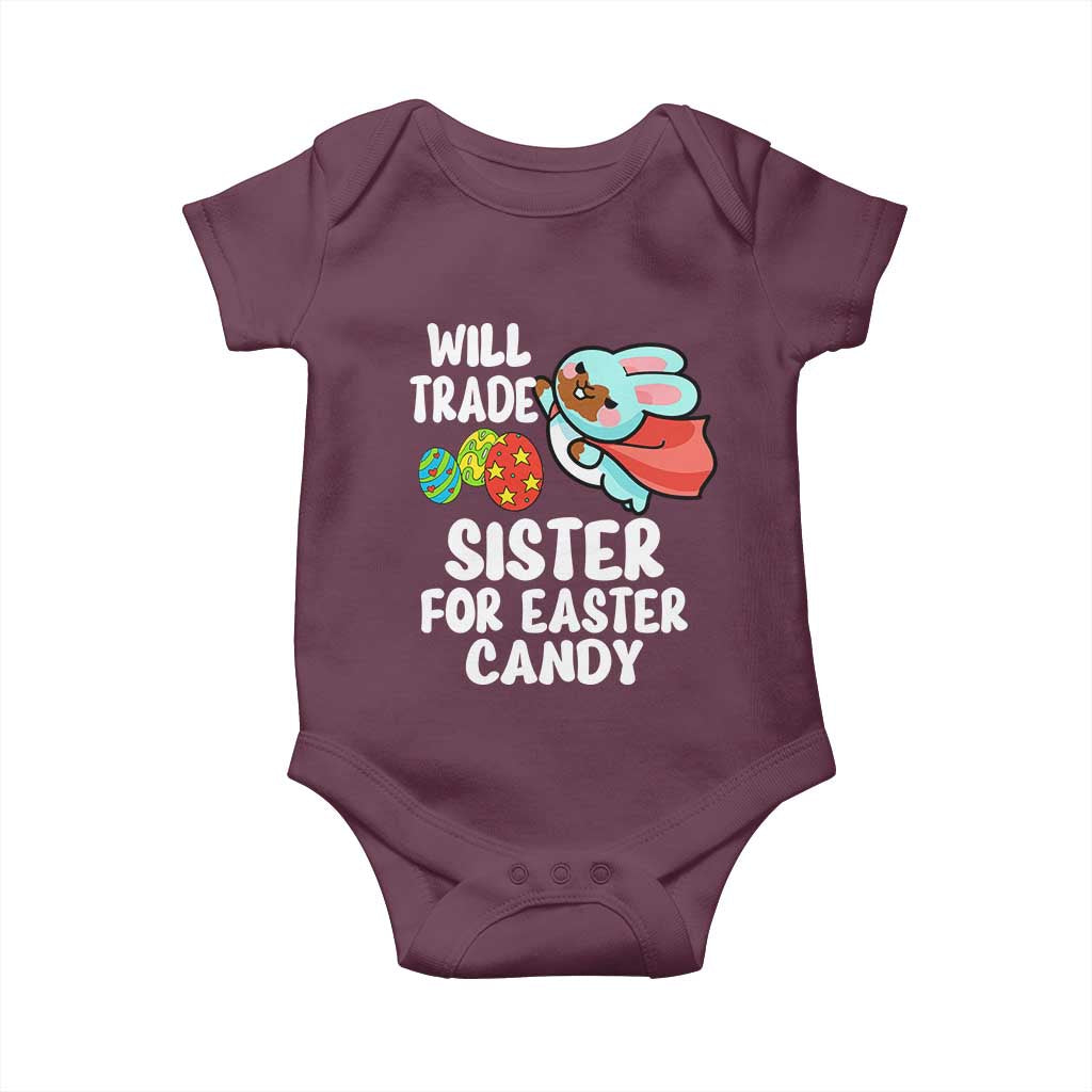 Funny Boys Easter Baby Onesie Will Trade Sister For Easter Candy