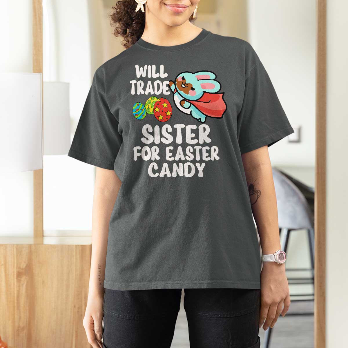 Funny Boys Easter T Shirt For Women Will Trade Sister For Easter Candy