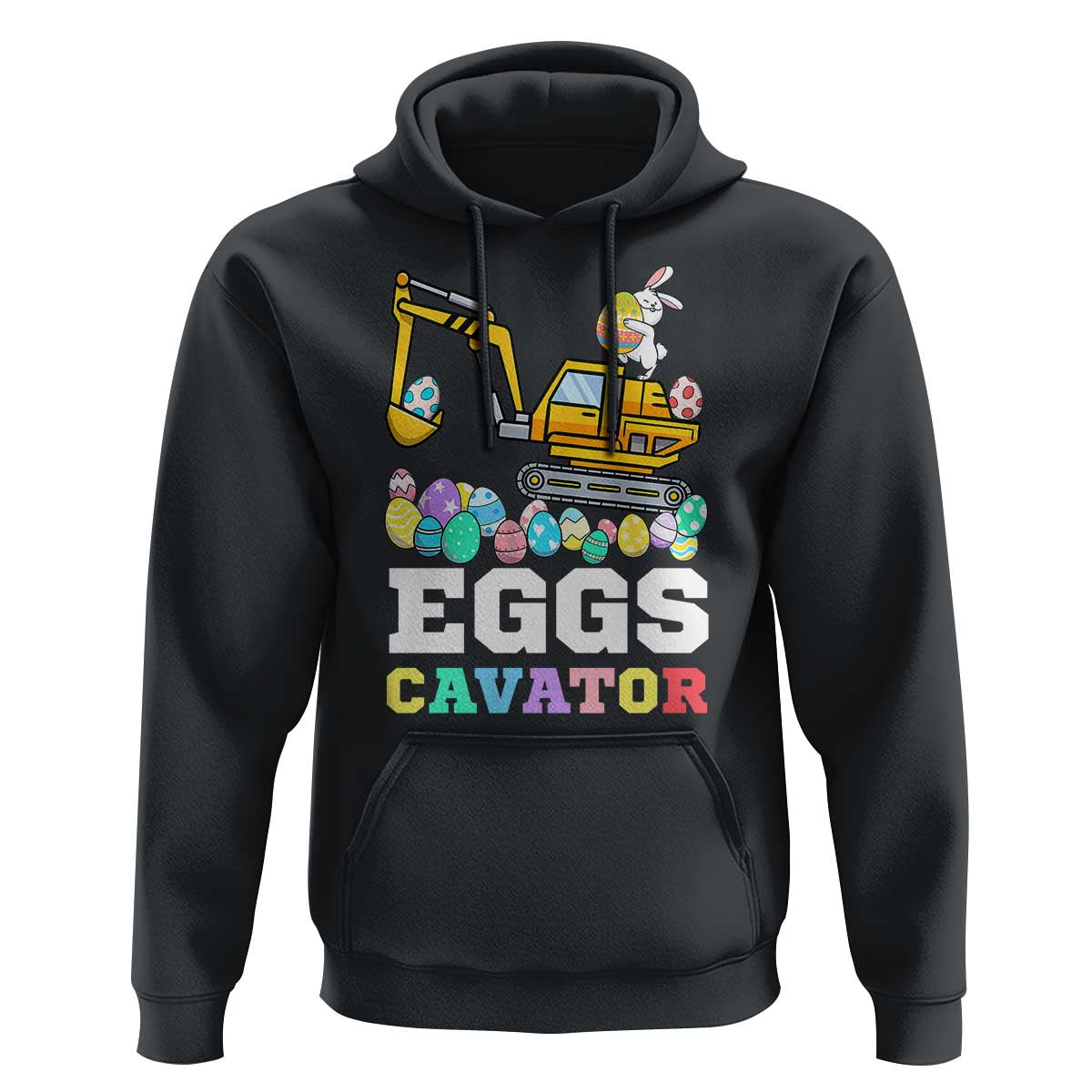 Easter Eggs-Cavator Hoodie Bunny Excavator