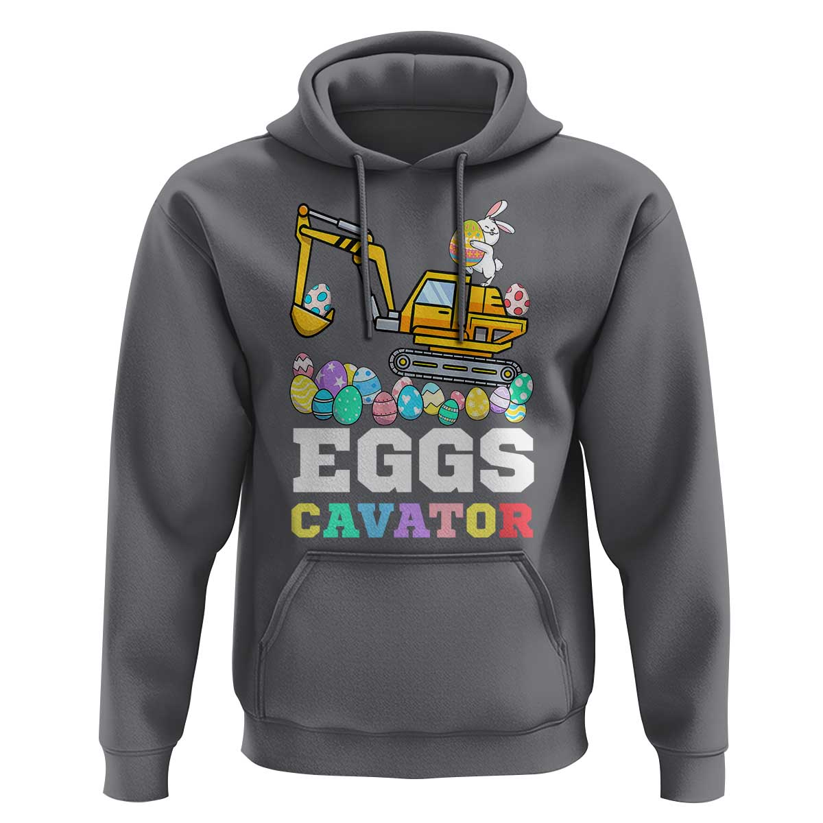 Easter Eggs-Cavator Hoodie Bunny Excavator
