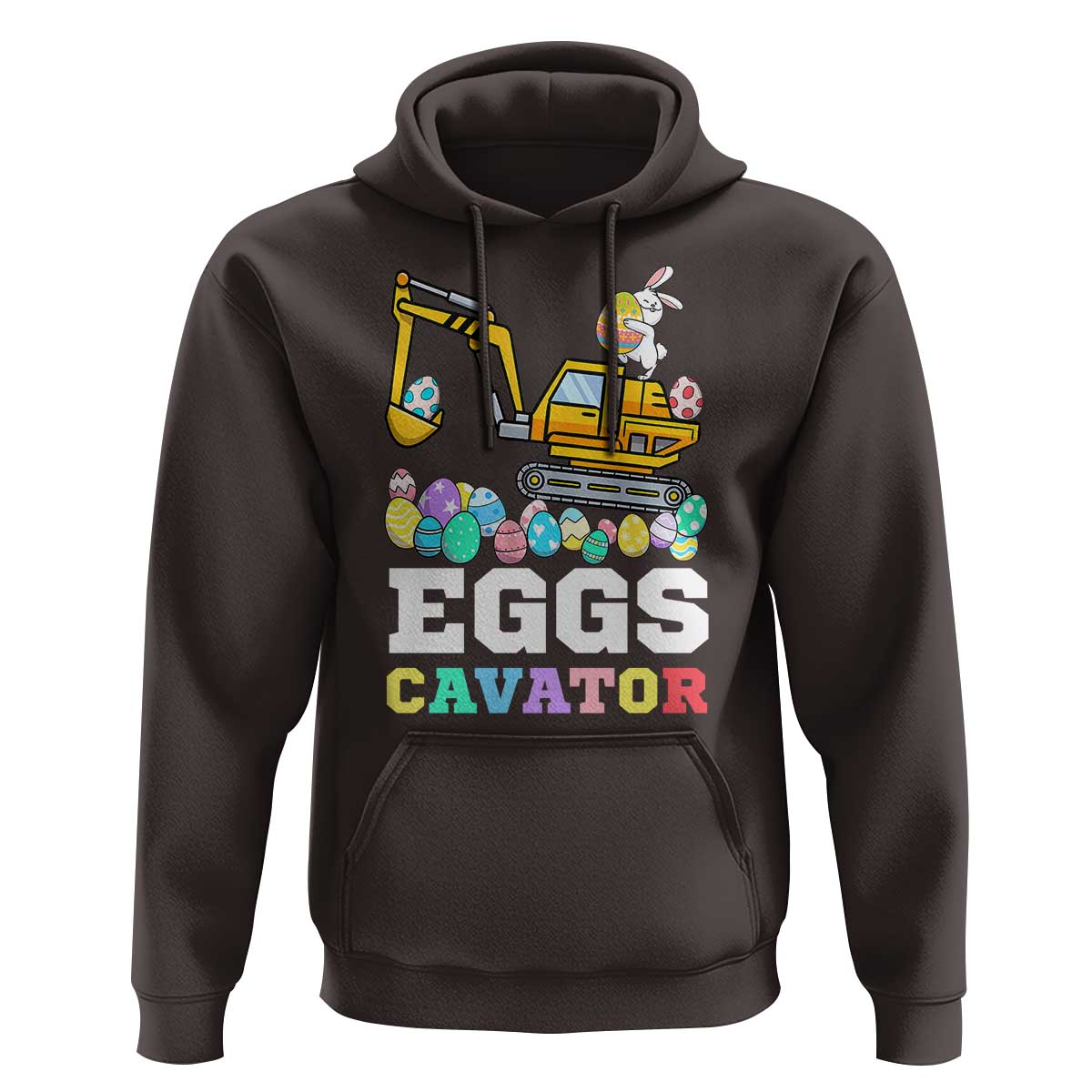 Easter Eggs-Cavator Hoodie Bunny Excavator