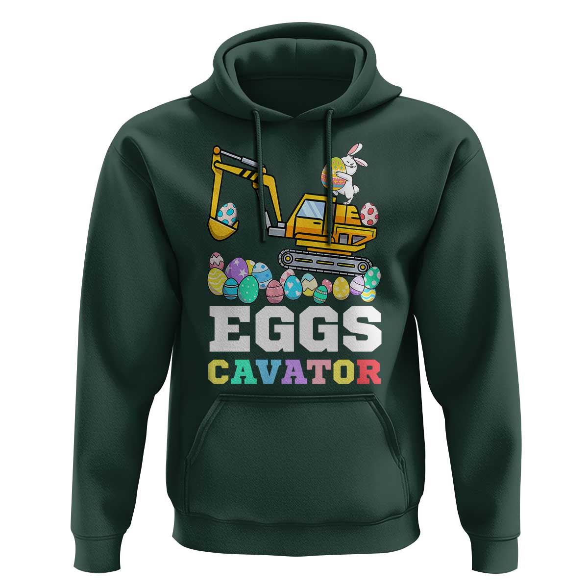 Easter Eggs-Cavator Hoodie Bunny Excavator