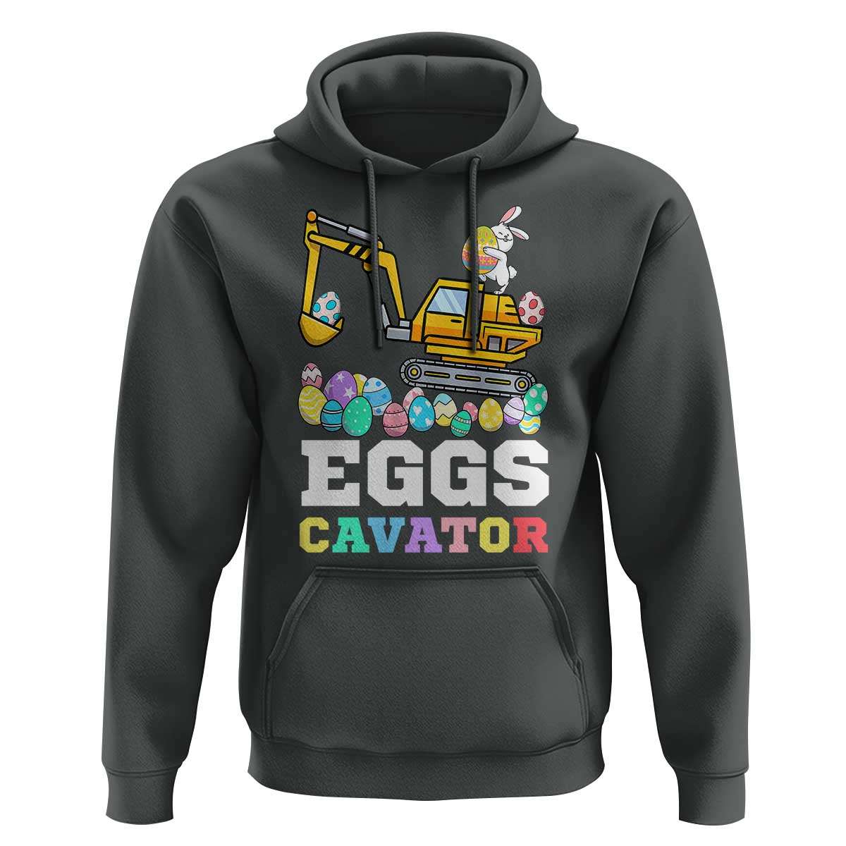 Easter Eggs-Cavator Hoodie Bunny Excavator