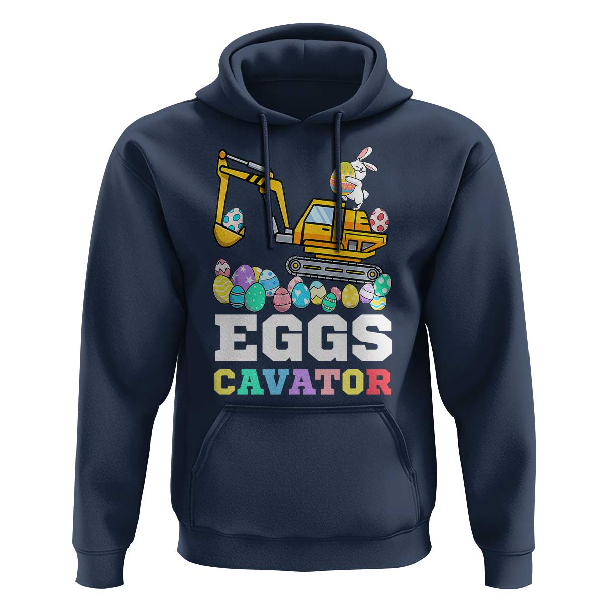 Easter Eggs-Cavator Hoodie Bunny Excavator