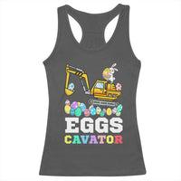 Easter Eggs-Cavator Racerback Tank Top Bunny Excavator