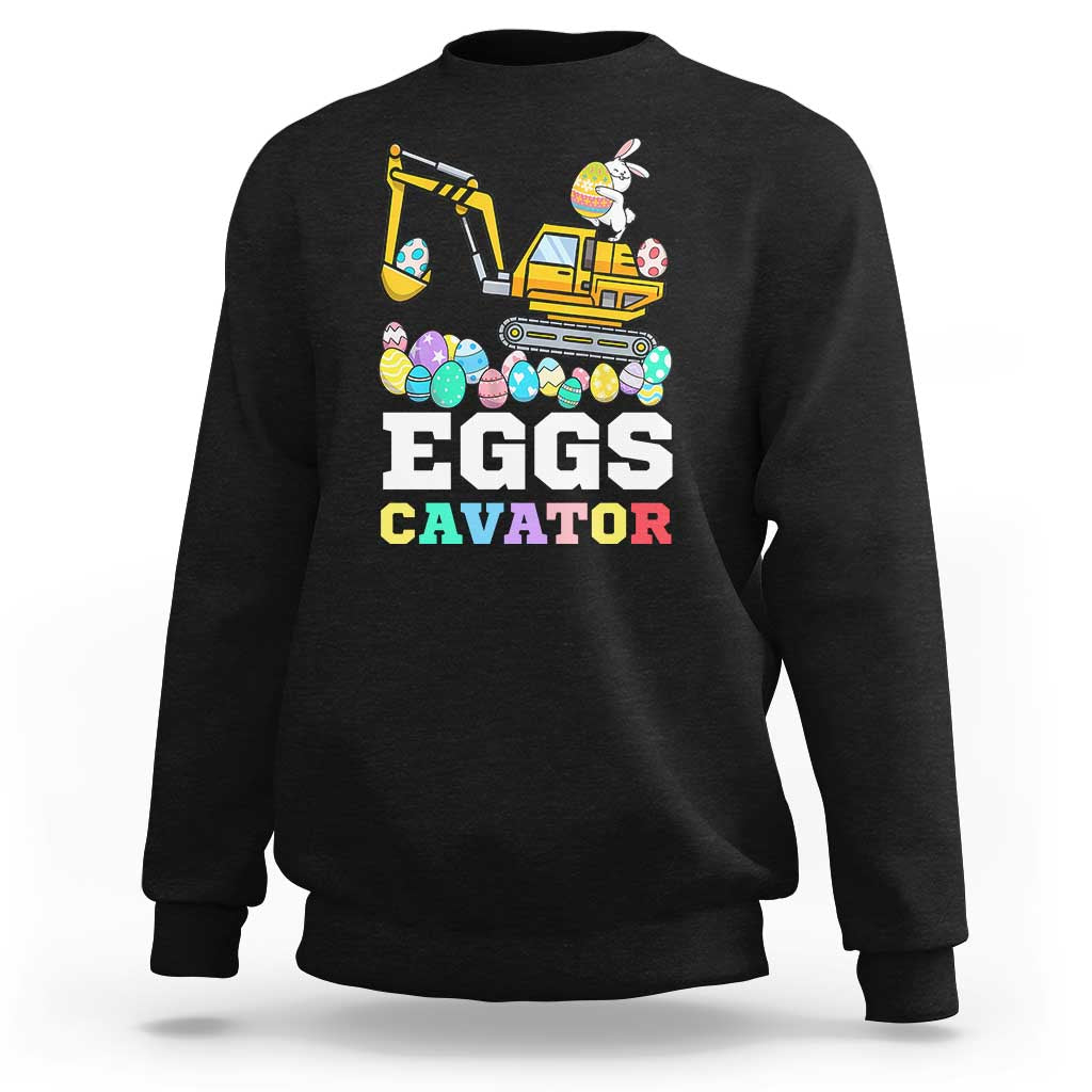 Easter Eggs-Cavator Sweatshirt Bunny Excavator