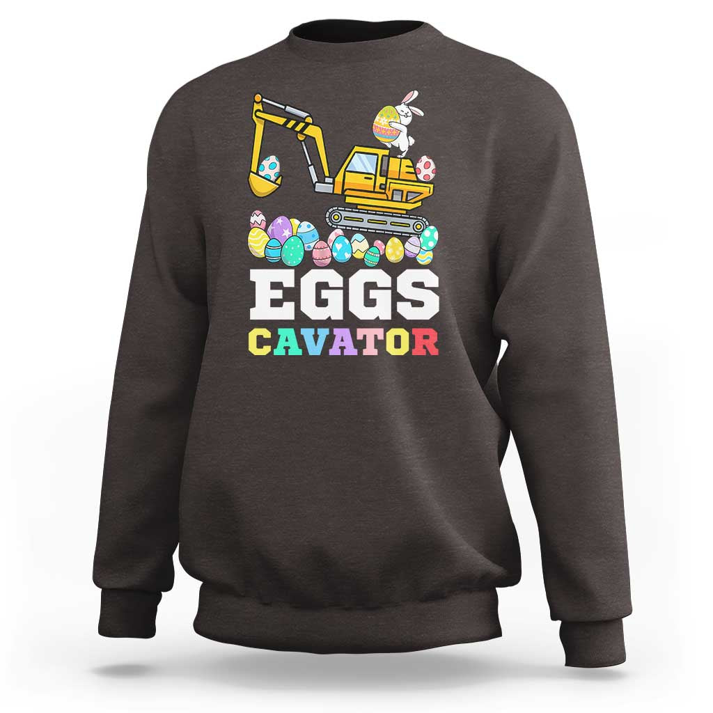 Easter Eggs-Cavator Sweatshirt Bunny Excavator