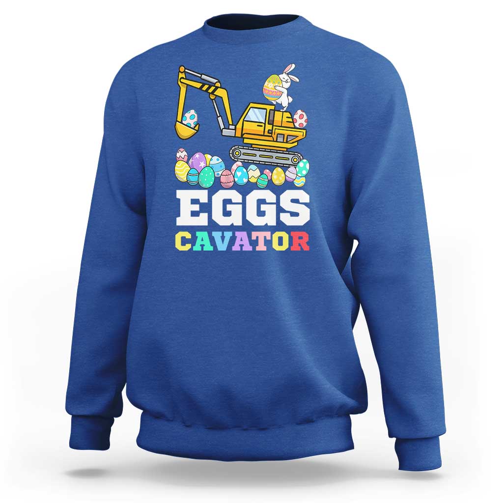 Easter Eggs-Cavator Sweatshirt Bunny Excavator