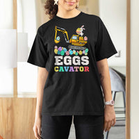 Easter Eggs-Cavator T Shirt For Women Bunny Excavator
