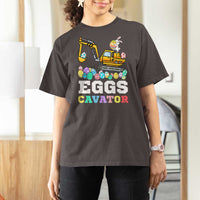 Easter Eggs-Cavator T Shirt For Women Bunny Excavator