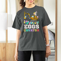 Easter Eggs-Cavator T Shirt For Women Bunny Excavator