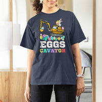 Easter Eggs-Cavator T Shirt For Women Bunny Excavator