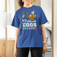 Easter Eggs-Cavator T Shirt For Women Bunny Excavator