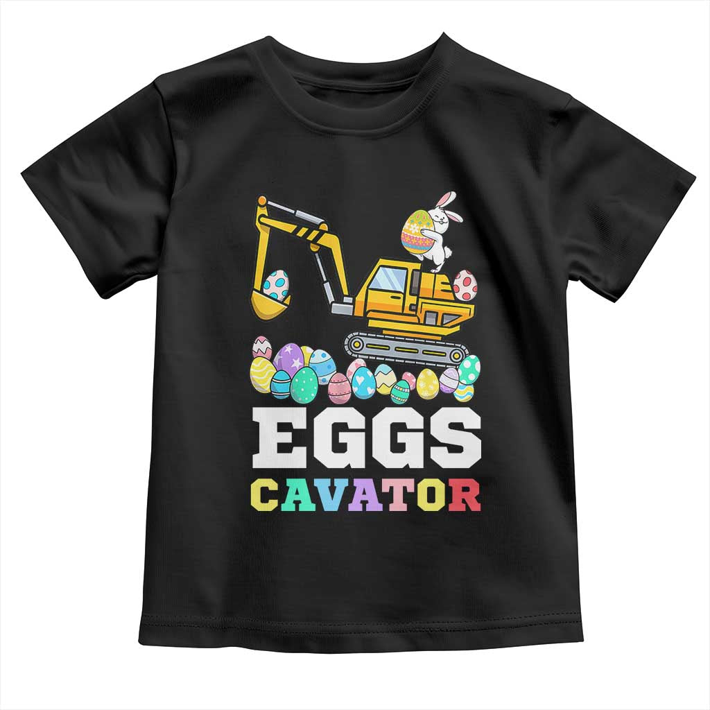 Easter Eggs-Cavator Toddler T Shirt Bunny Excavator