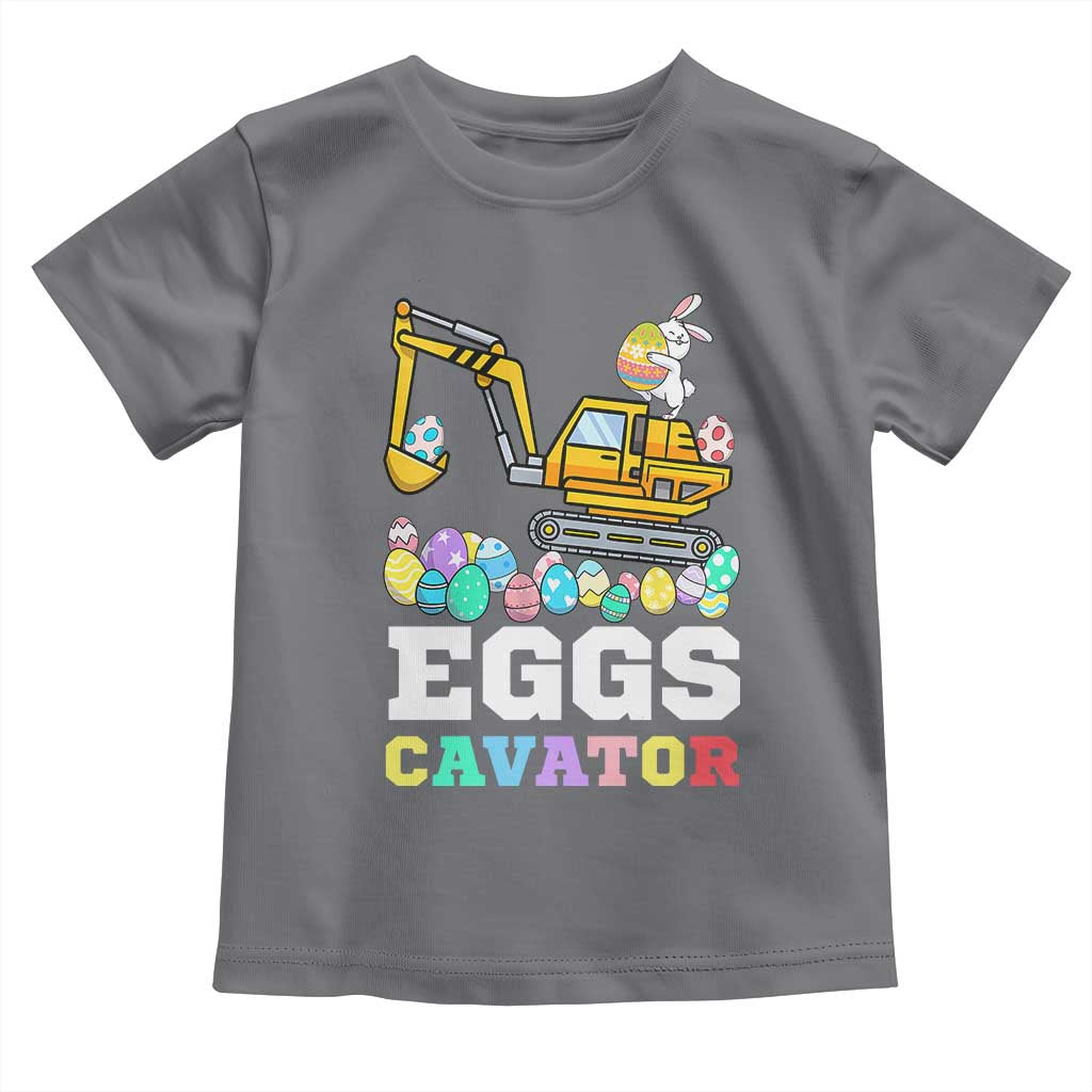 Easter Eggs-Cavator Toddler T Shirt Bunny Excavator