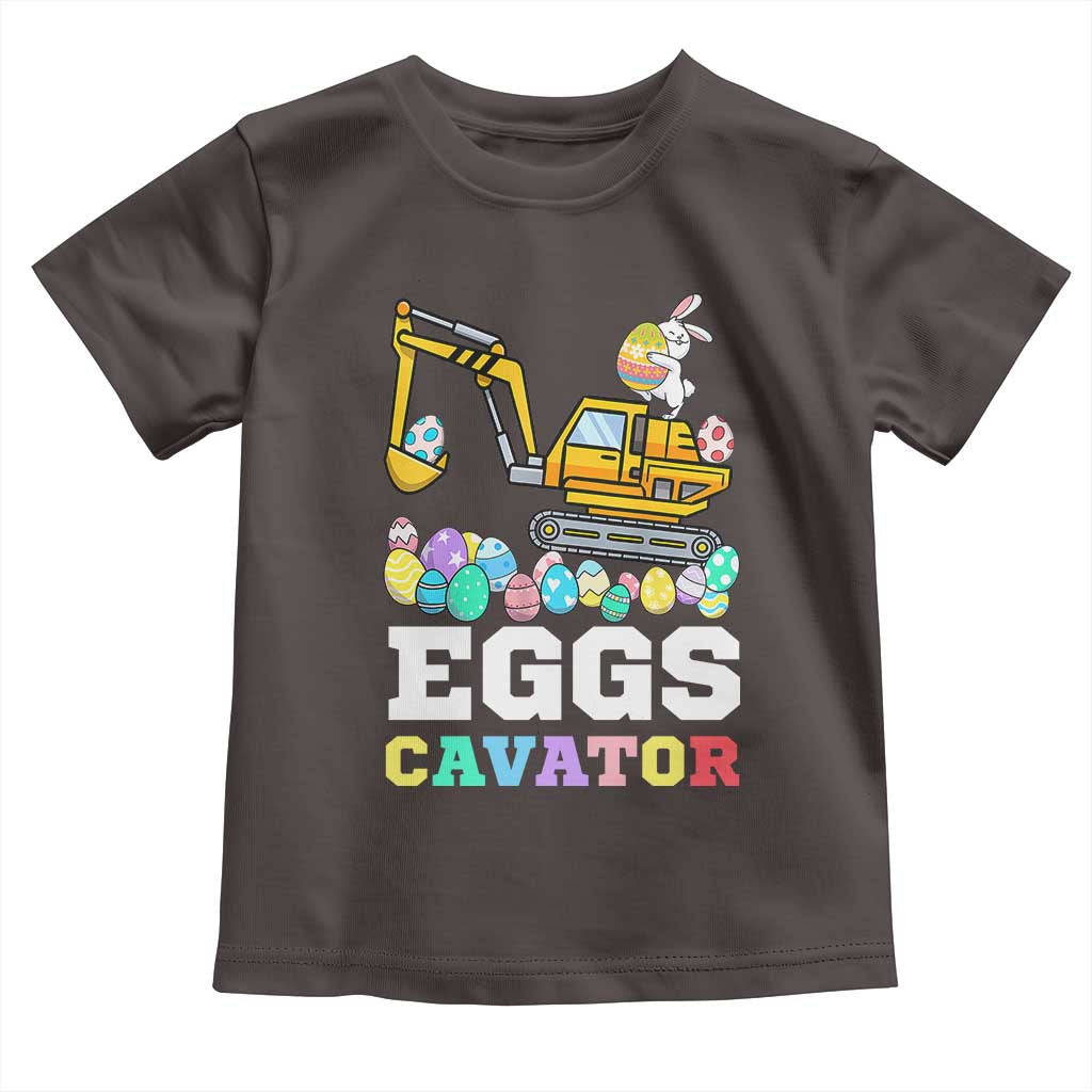 Easter Eggs-Cavator Toddler T Shirt Bunny Excavator