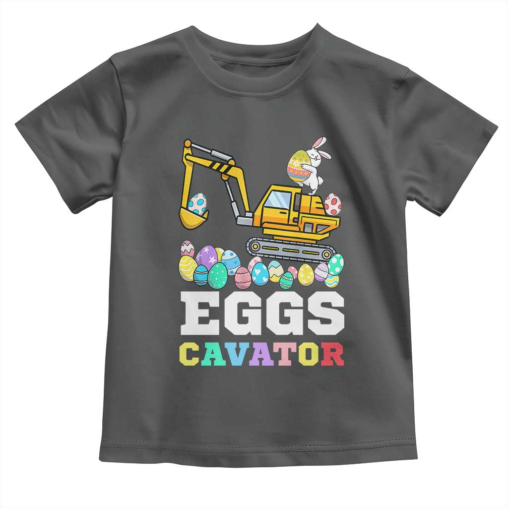 Easter Eggs-Cavator Toddler T Shirt Bunny Excavator