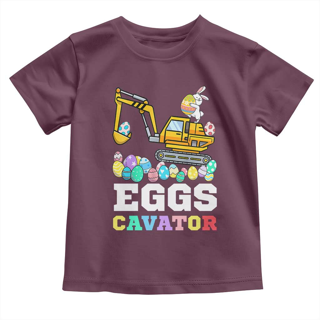 Easter Eggs-Cavator Toddler T Shirt Bunny Excavator