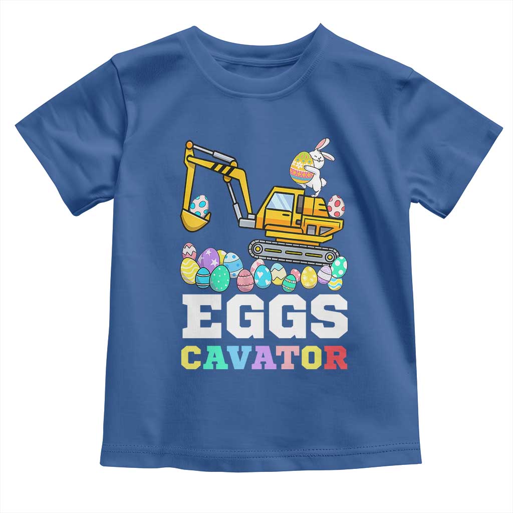 Easter Eggs-Cavator Toddler T Shirt Bunny Excavator