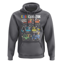 Easter Eggs-Cavator Hoodie Bunny Excavator Construction Trucks