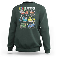 Easter Eggs-Cavator Sweatshirt Bunny Excavator Construction Trucks