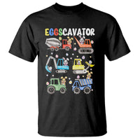 Easter Eggs-Cavator T Shirt Bunny Excavator Construction Trucks