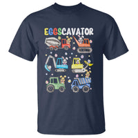 Easter Eggs-Cavator T Shirt Bunny Excavator Construction Trucks