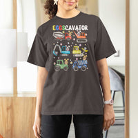 Easter Eggs-Cavator T Shirt For Women Bunny Excavator Construction Trucks