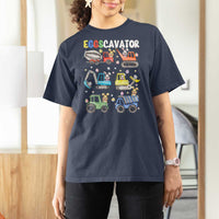 Easter Eggs-Cavator T Shirt For Women Bunny Excavator Construction Trucks
