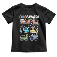 Easter Eggs-Cavator Toddler T Shirt Bunny Excavator Construction Trucks