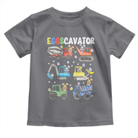 Easter Eggs-Cavator Toddler T Shirt Bunny Excavator Construction Trucks