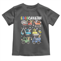 Easter Eggs-Cavator Toddler T Shirt Bunny Excavator Construction Trucks