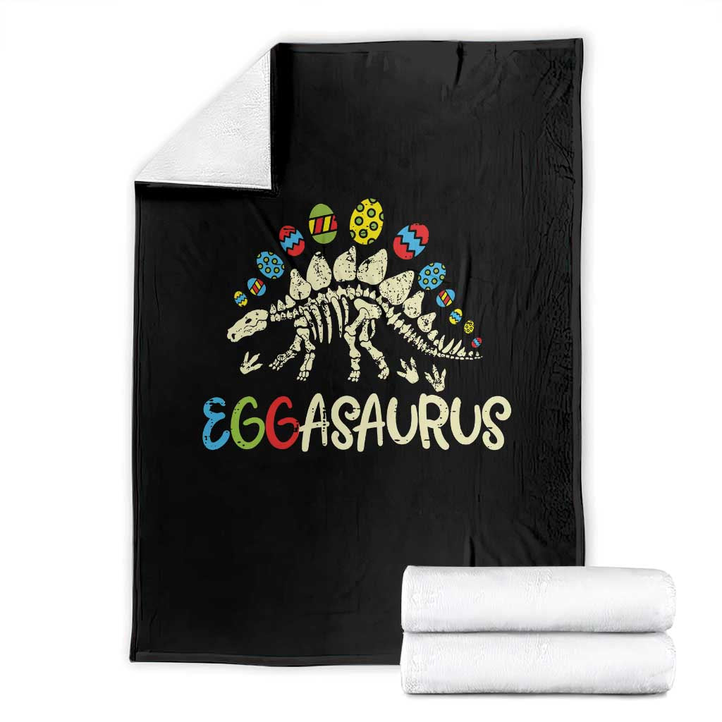 Easter Dinosaur Throw Blanket Kids Eggasaurus Easter Stegosaurus Dino Toddler Boys - Wonder Print Shop