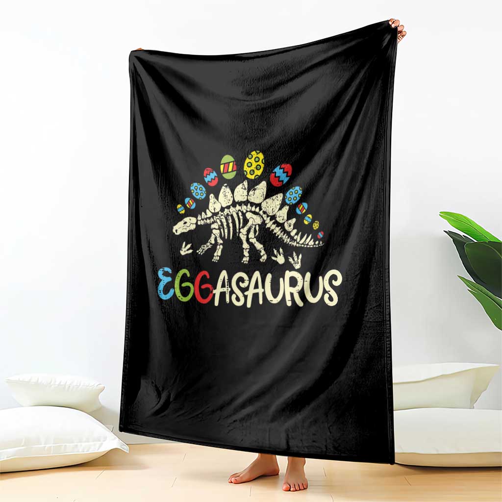 Easter Dinosaur Throw Blanket Kids Eggasaurus Easter Stegosaurus Dino Toddler Boys - Wonder Print Shop