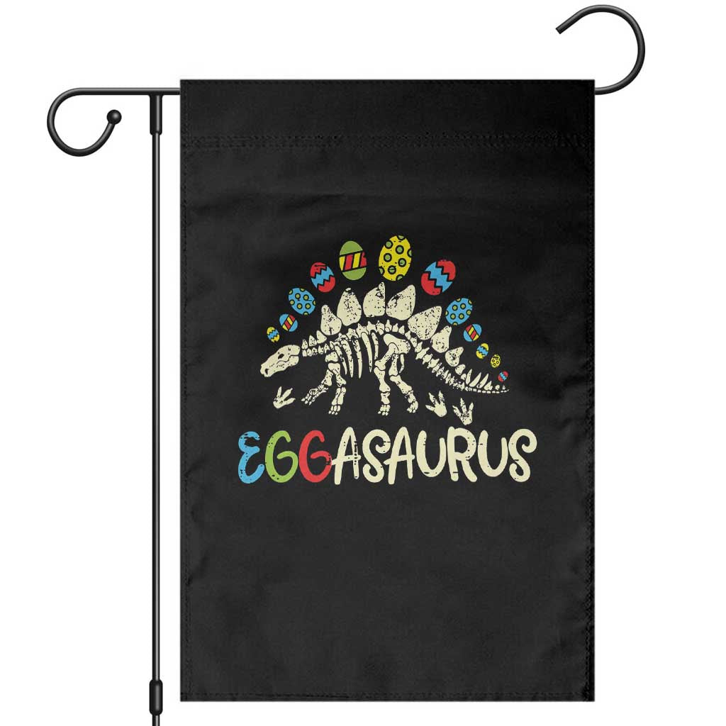 Easter Dinosaur Garden Flag Kids Eggasaurus Easter Stegosaurus Dino Toddler Boys - Wonder Print Shop