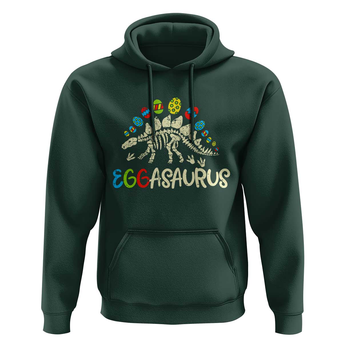 Easter Dinosaur Hoodie Kids Eggasaurus Easter Stegosaurus Dino Toddler Boys - Wonder Print Shop