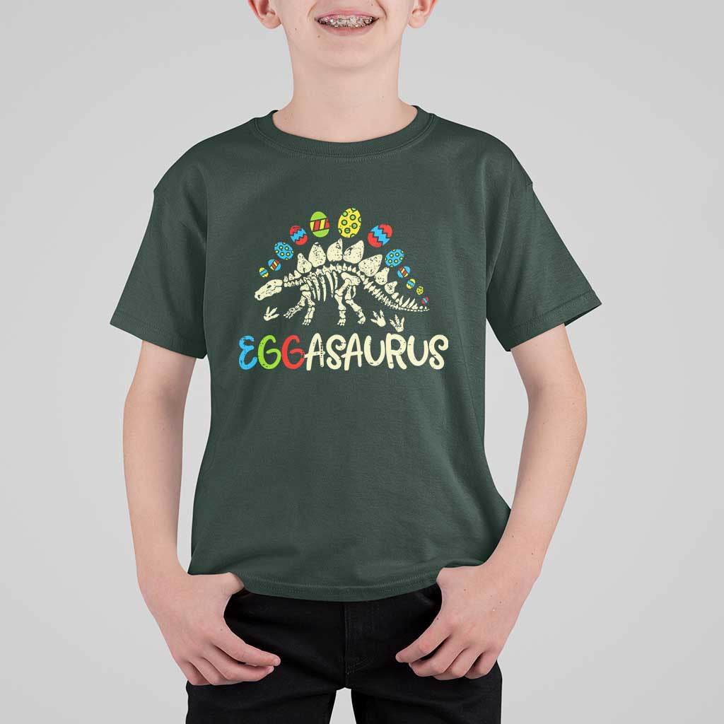 Easter Dinosaur T Shirt For Kid Kids Eggasaurus Easter Stegosaurus Dino Toddler Boys - Wonder Print Shop